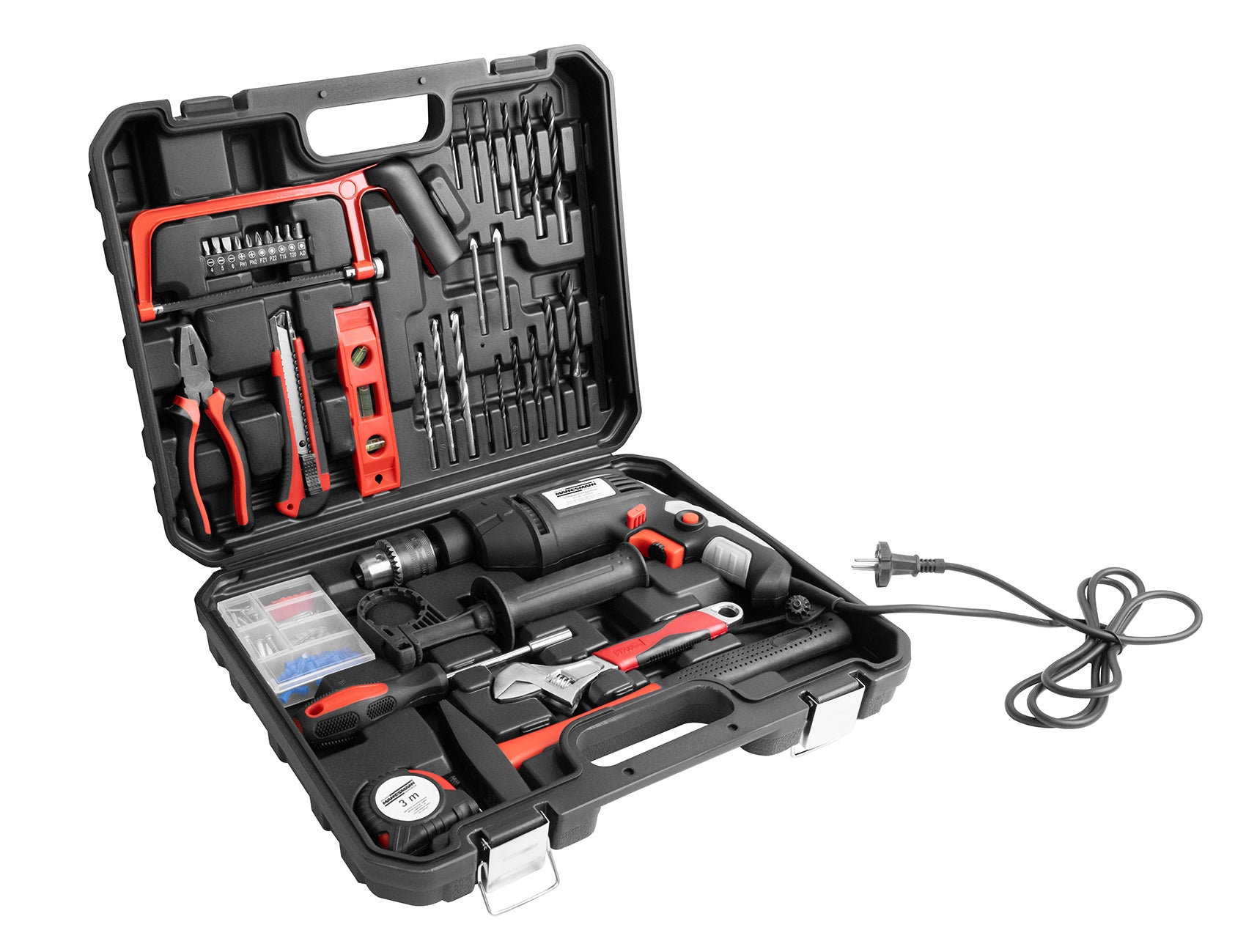 Tool case, 36 pieces. with impact drill