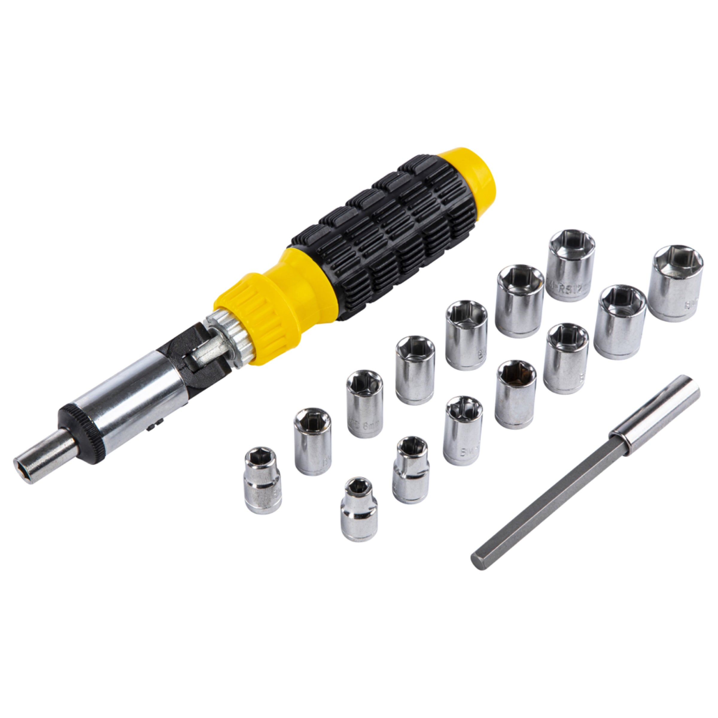 Bit and socket wrench set, 41 pieces, 1/4"