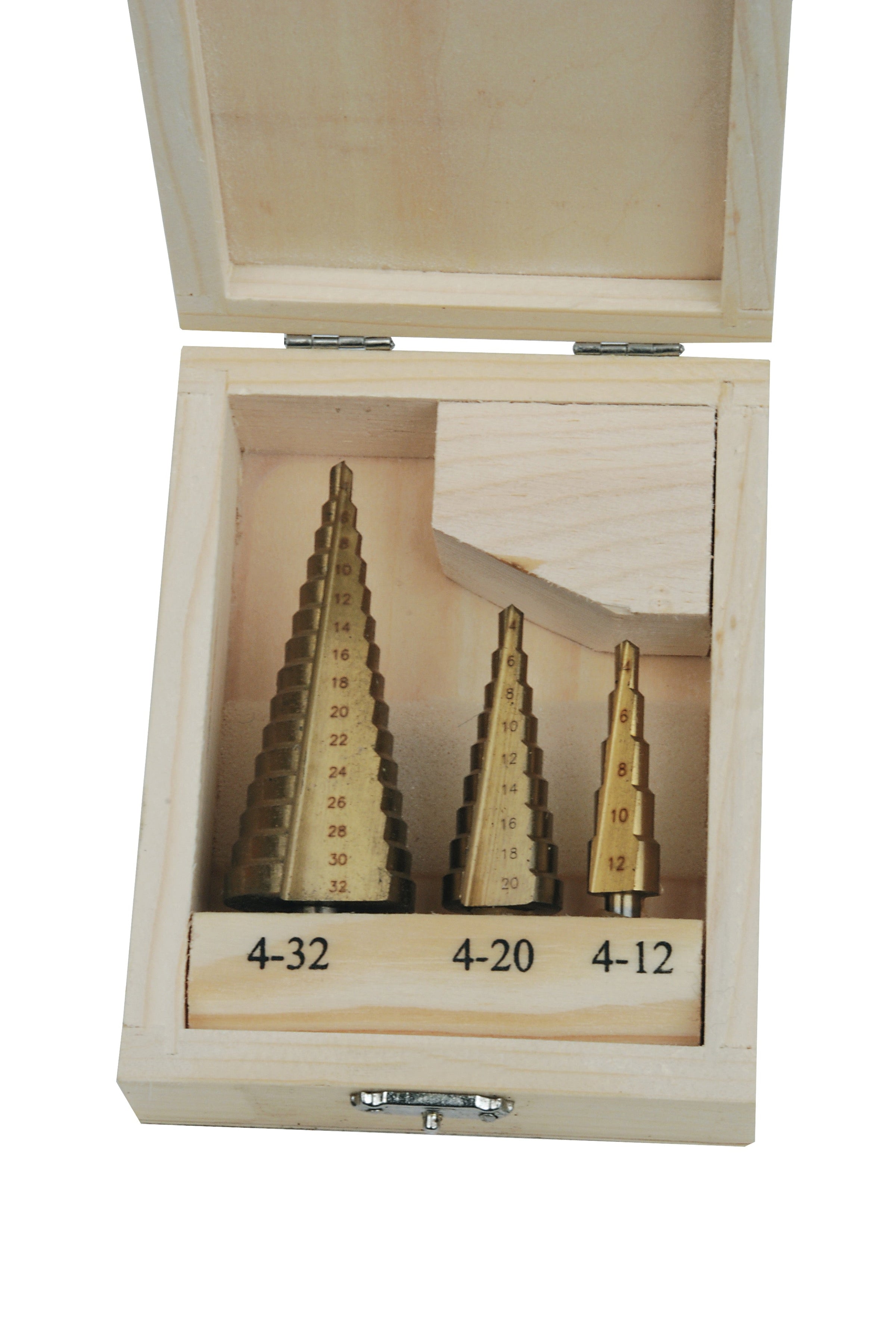 Peeling drill set 3 pieces. in wooden casket