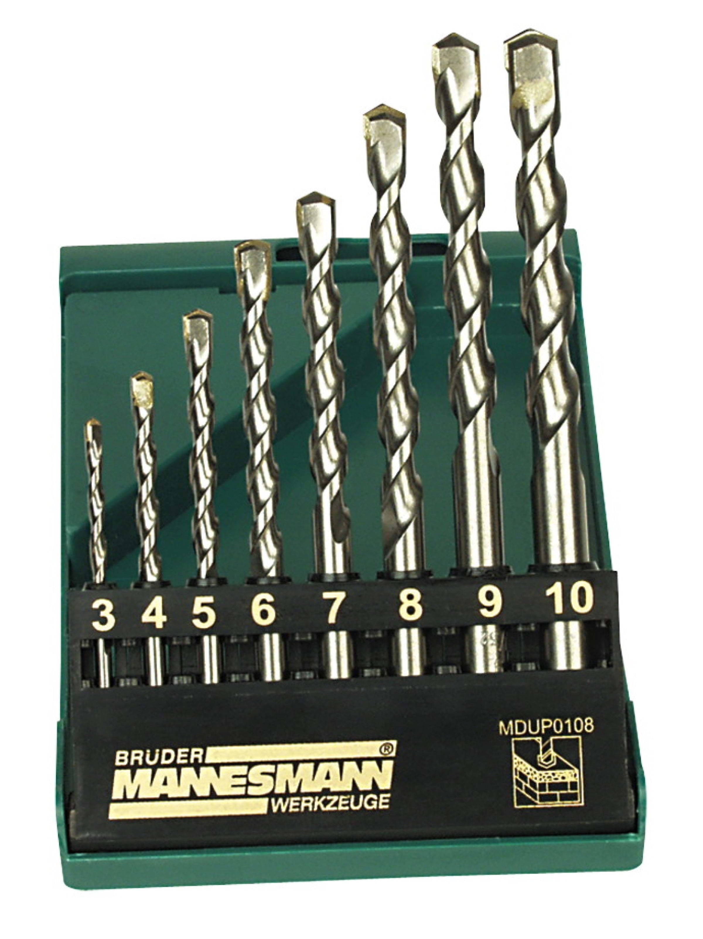 Professional carbide drill set, 8 pieces.