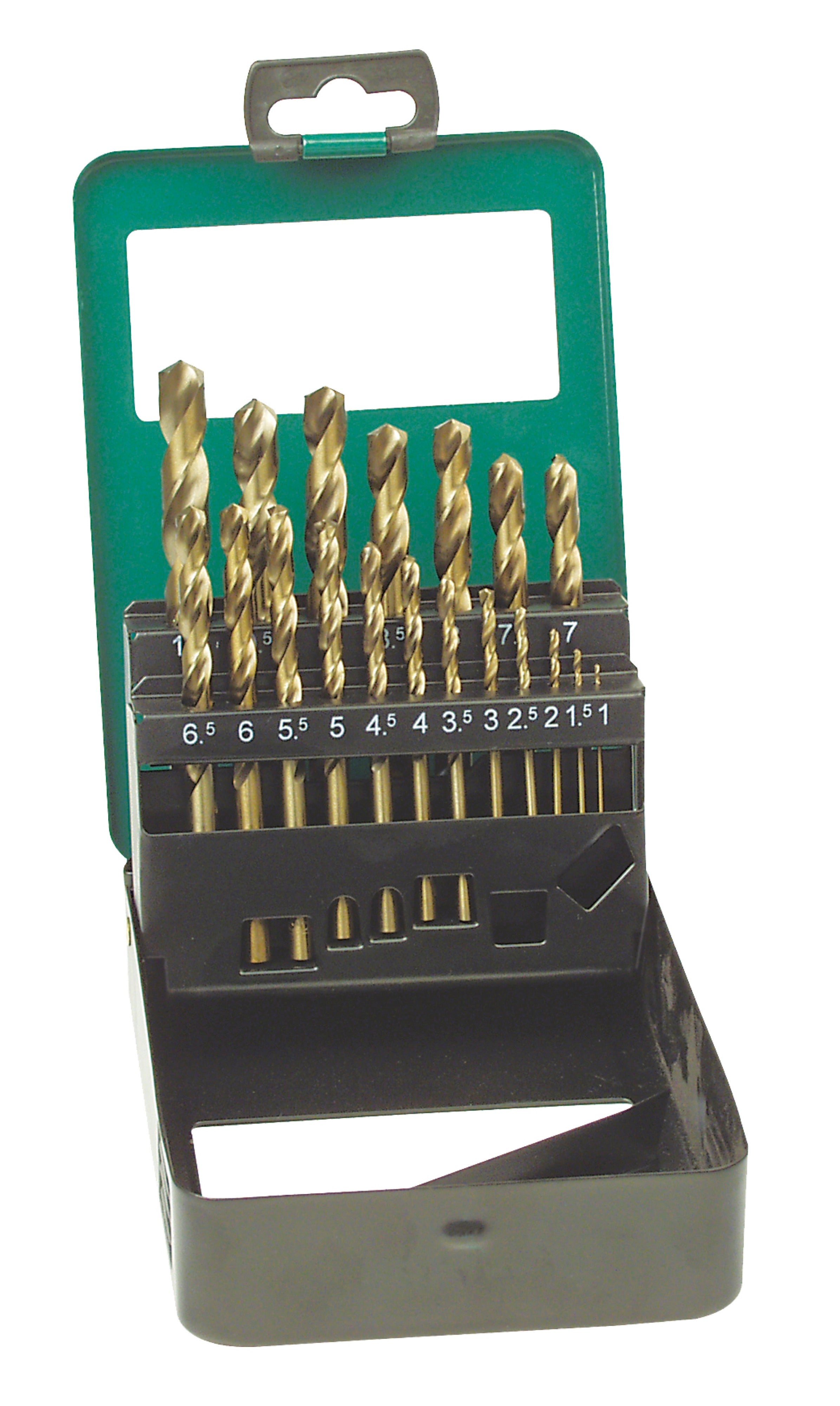 Professional HSS twist drill set, 19 pieces