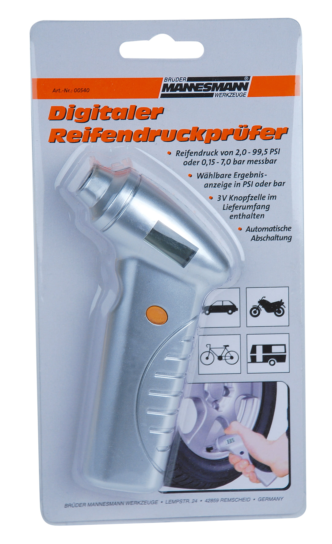 Digital tire pressure gauge