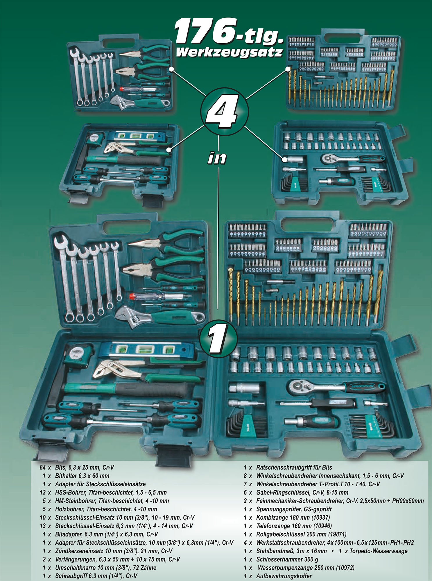 176 pieces Tool set