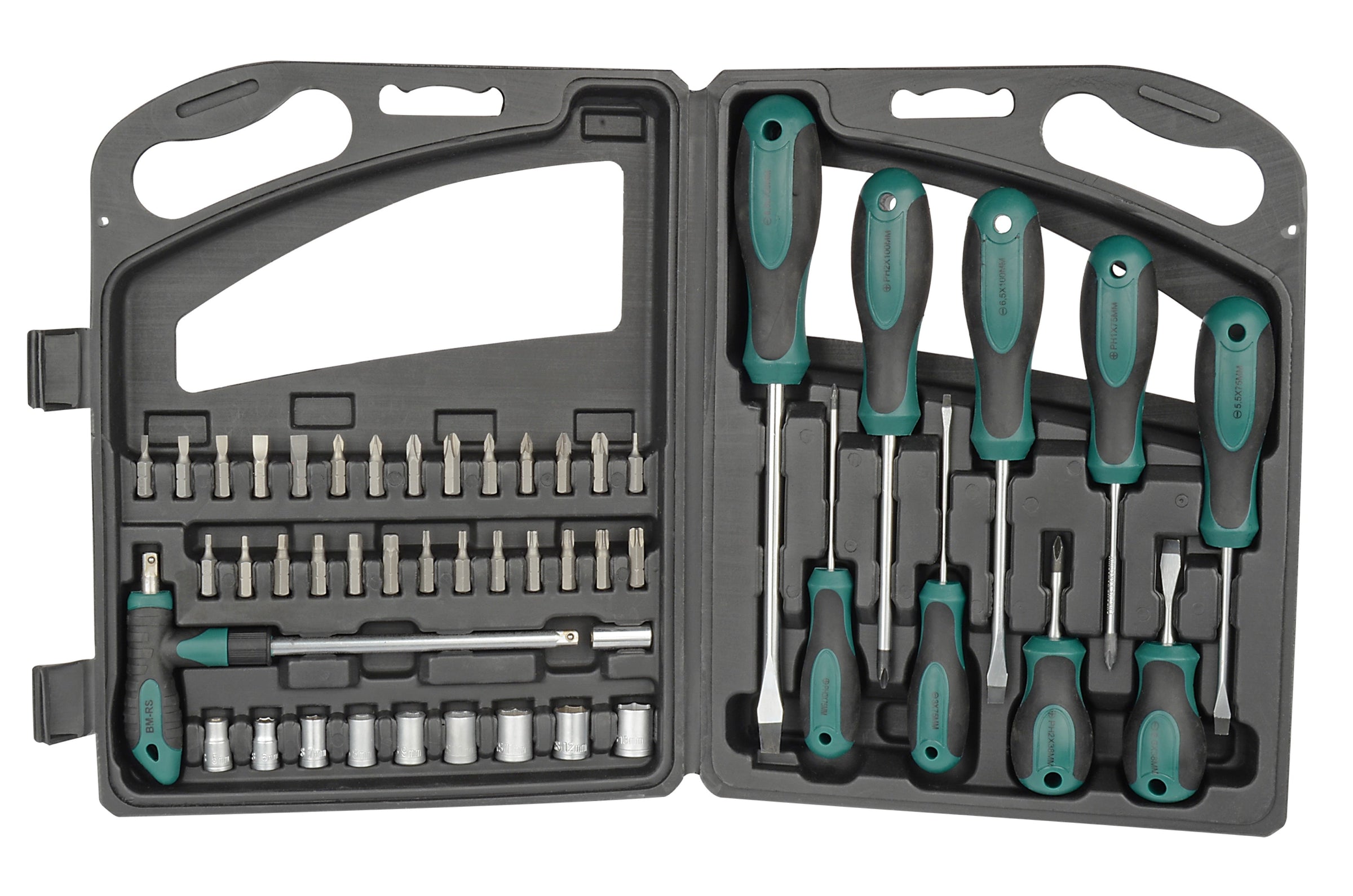 Screwdriver/bit and socket wrench set,