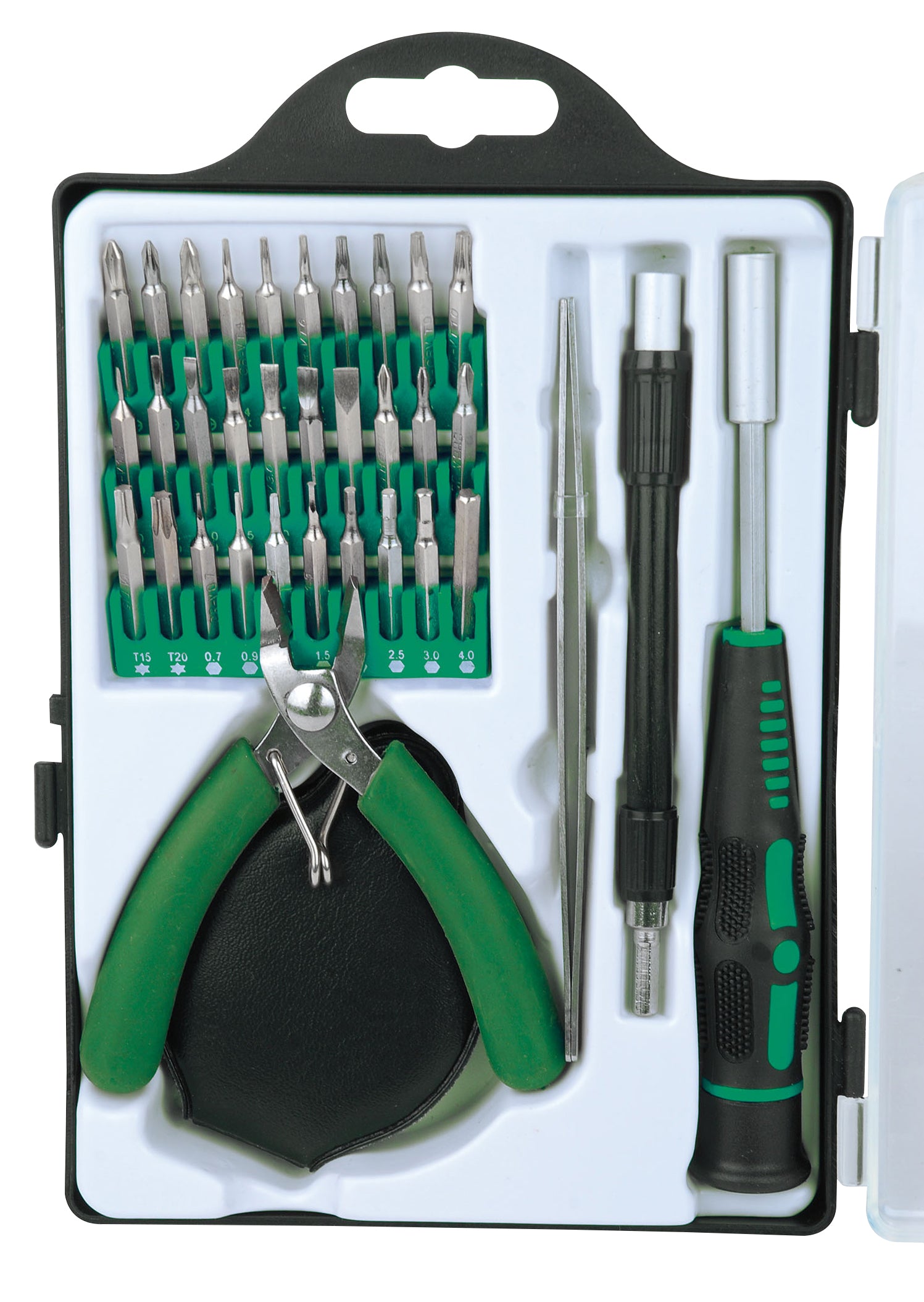 Precision mechanic screwdriver set, 32 pieces.