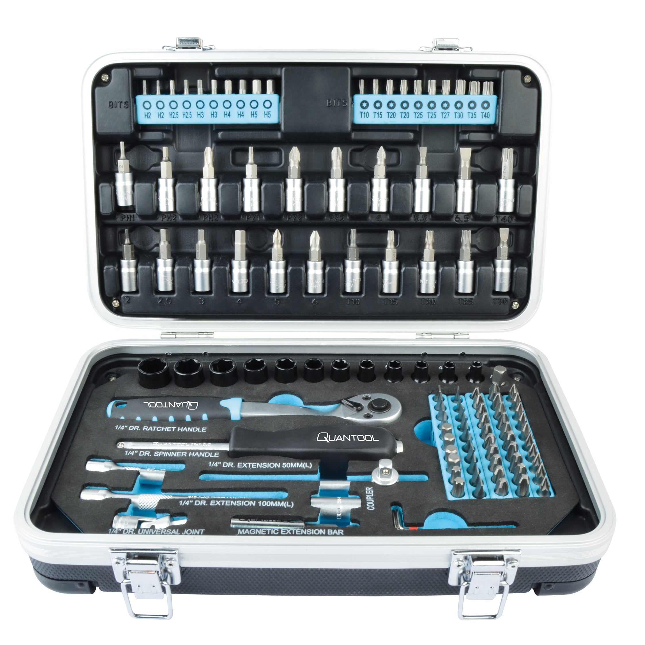 QUANTOOL - screw and bit set, 116 pieces.